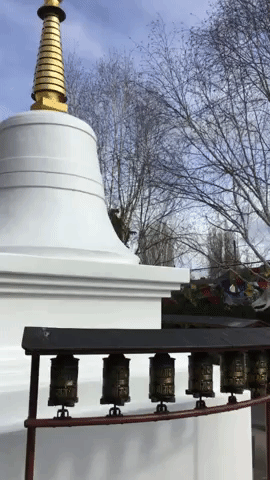 sneakyvarmint meditation compassion buddhism stupa GIF