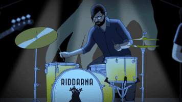 manuelcalavera cartoon animated rock drummer GIF