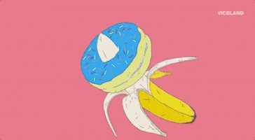 banana donut GIF by Party Legends