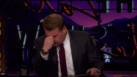 James Corden Facepalm GIF by The Late Late Show with James Corden - Find & Share on GIPHY