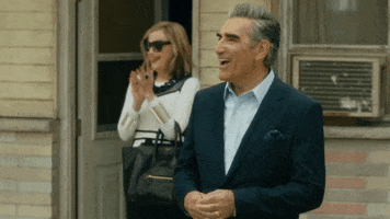 eugene levy clapping GIF by Schitt's Creek