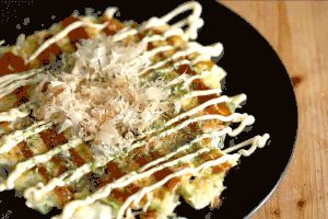 sabrinade japanese foodporn perfectloop okonomiyaki GIF