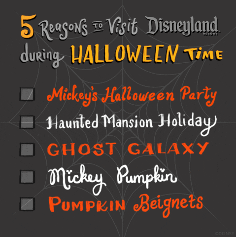 halloween typography GIF by Disney Parks