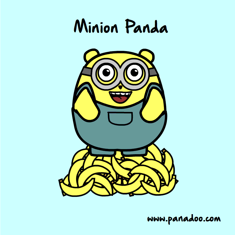 panadoo cute cartoon illustration panda GIF