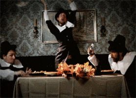 vickichapmanviolette eating thanksgiving pilgrims GIF