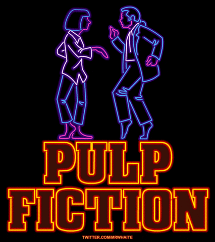 xsantt neon lights sign pulp fiction GIF