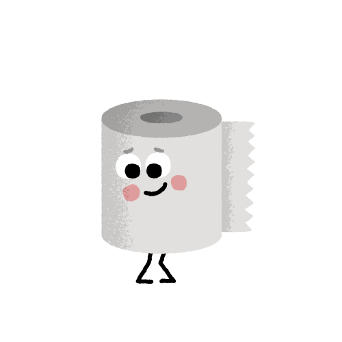 Toilet Paper Fart GIF by Mauro Gatti - Find & Share on GIPHY