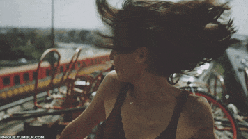 migue girl excited loop crazy GIF