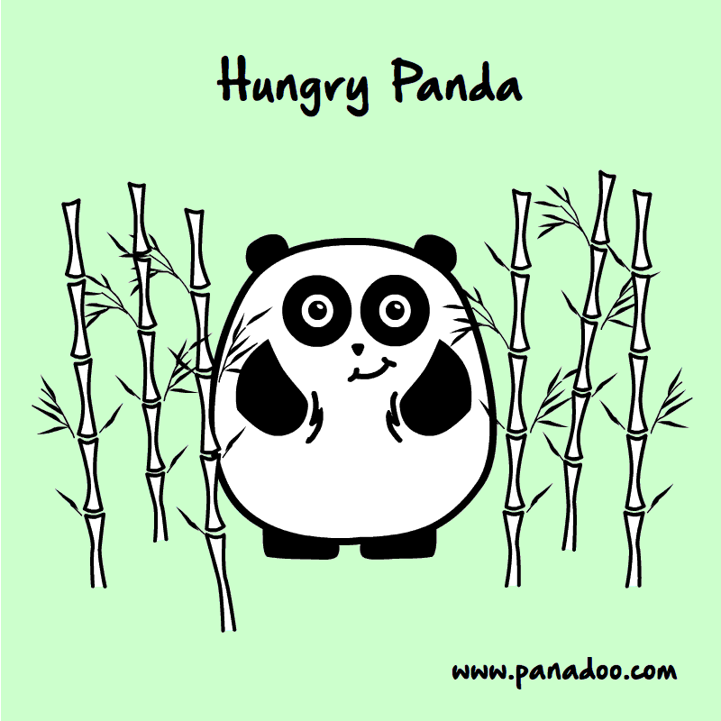 panadoo hungry panda china bamboo GIF