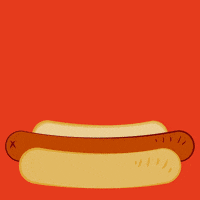 hot dog saucy weiner GIF by Tim