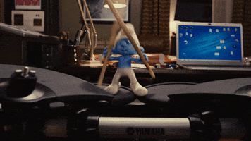 Happy Drums GIF by The Smurfs