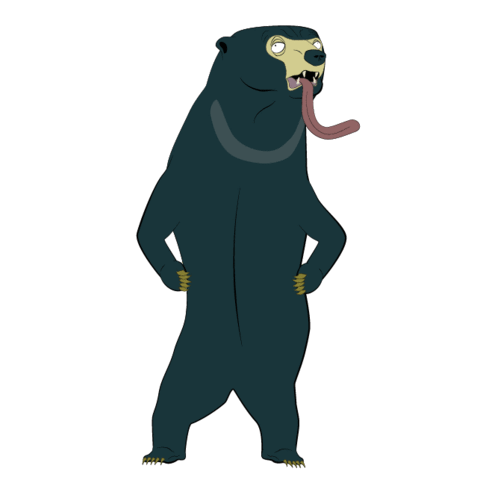 briannecharnigo dancing sun bear dancing bear Sticker