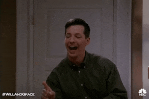 Sean Hayes Reaction GIF by Will & Grace