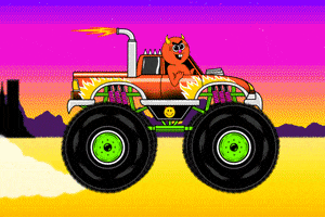 Sliding Monster Truck GIF by GIPHY Studios Originals