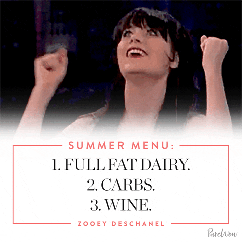 hungry zooey deschanel GIF by PureWow