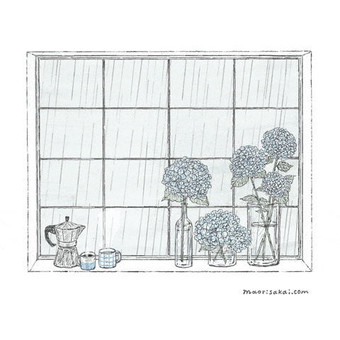 Coffee Rain GIF by Maori Sakai