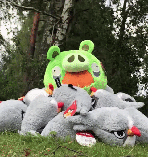 angry birds silver plush
