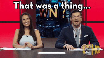 trisha hershberger anthony carboni GIF by Comic-Con HQ