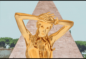 faraoana girl loop model gold GIF