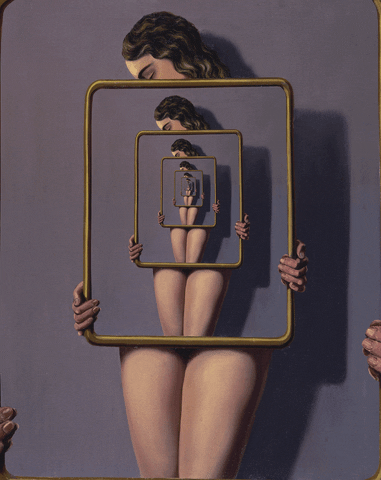 reflect rene magritte GIF by Feliks Tomasz Konczakowski