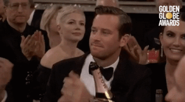 armie hammer applause GIF by Golden Globes