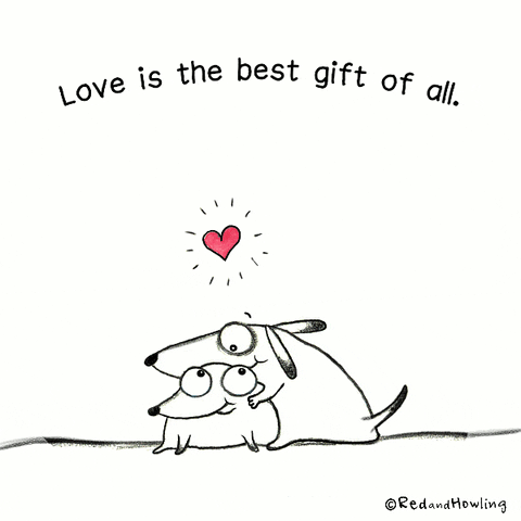 Gif saying Love is the best gift of all. From wix.com