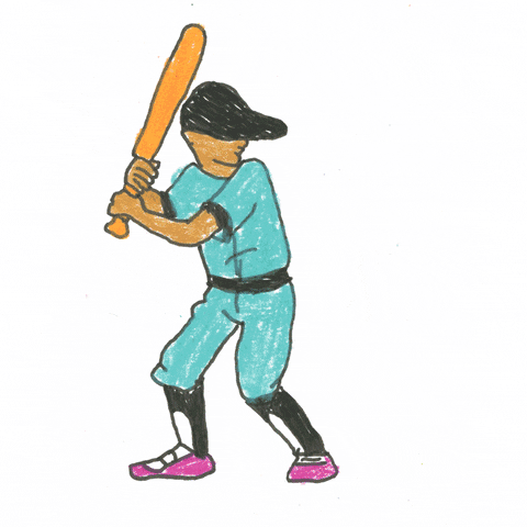 baseball hitting GIF by James Thacher