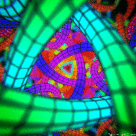 symmetryinchaos art rainbow 3d blender GIF