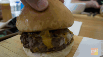 JoseMakesGifs burger cheese hamburger foodporn GIF
