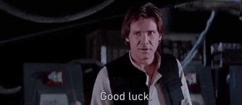 Giphy - Han Solo Good Luck GIF by Star Wars
