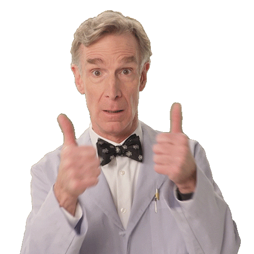 You Can Do It Thumbs Up Sticker by Bill Nye Saves the World