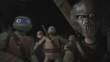 scared shock GIF by Teenage Mutant Ninja Turtles