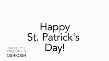 St Patricks Day Leprechaun GIF by UW Oshkosh