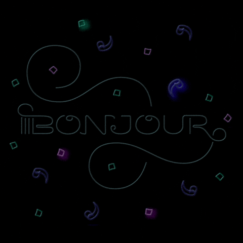French Neon GIF by Kate Widdows