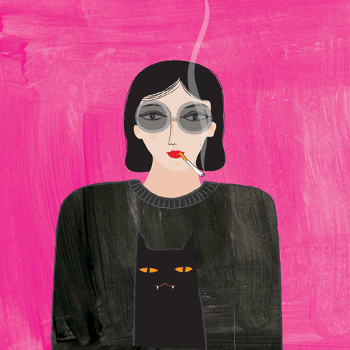 cat smoking GIF by Stephanie Hofmann