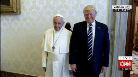 donald trump pope GIF