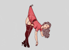 Threadless hang in there threadless pinup girl GIF