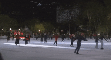 ice skating winter GIF