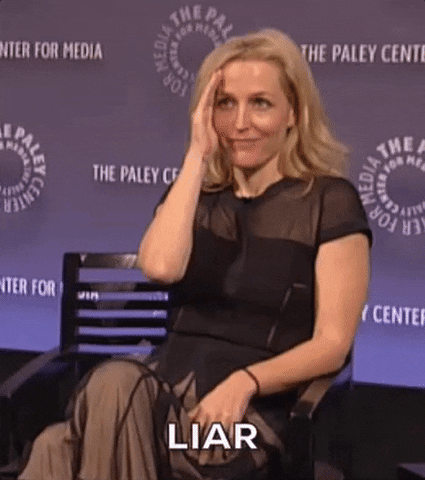 gillian anderson lies GIF by The Paley Center for Media