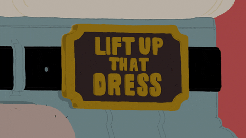 skirt lift gif