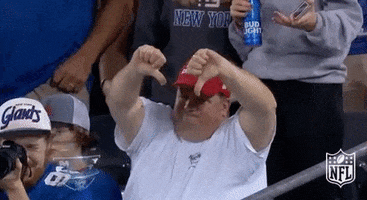 New York Giants Thumbs Down GIF by NFL