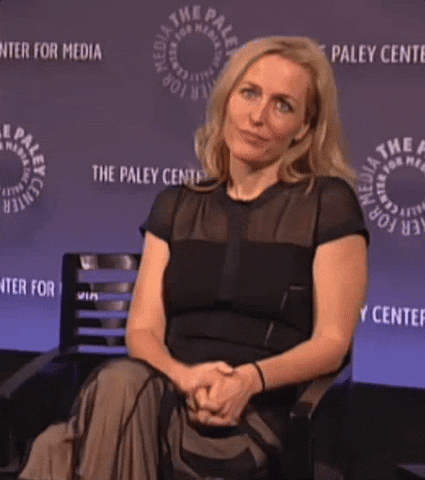 gillian anderson talk to the hand GIF by The Paley Center for Media