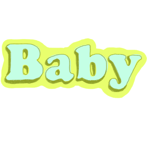 Baby Flirt Sticker by Leesh