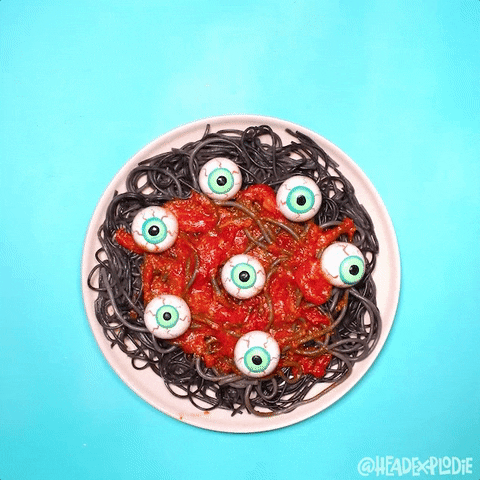 halloween pasta GIF by Headexplodie