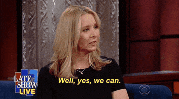Well Yes We Can Lisa Kudrow GIF by The Late Show With Stephen Colbert