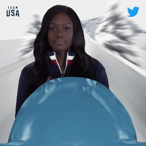 winter olympics bobsledding GIF by Twitter