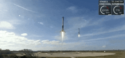 falcon heavy rocket landing GIF by BuzzFeed