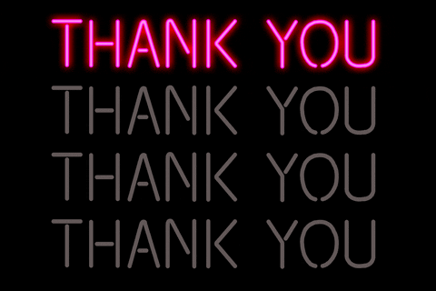 Image result for thank you black background gif