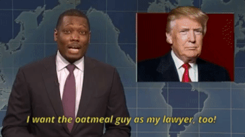 michael che i want the oatmeal guy as my lawyer too GIF by Saturday Night Live