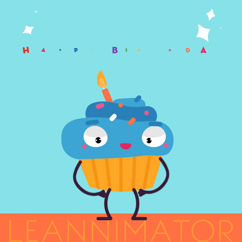 happy birthday party GIF by Leannimator